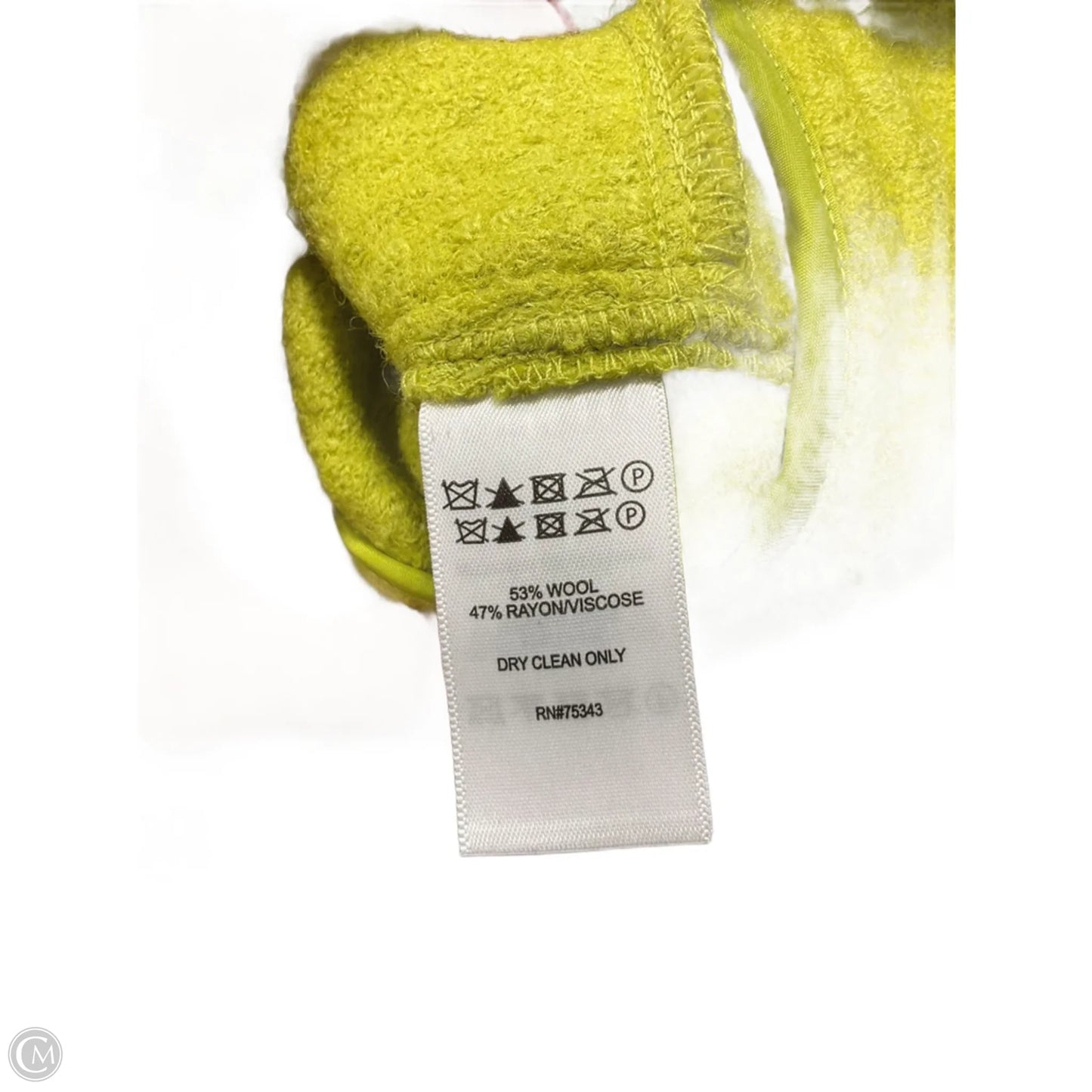 Coat Wool By Tahari In Green, Size: L