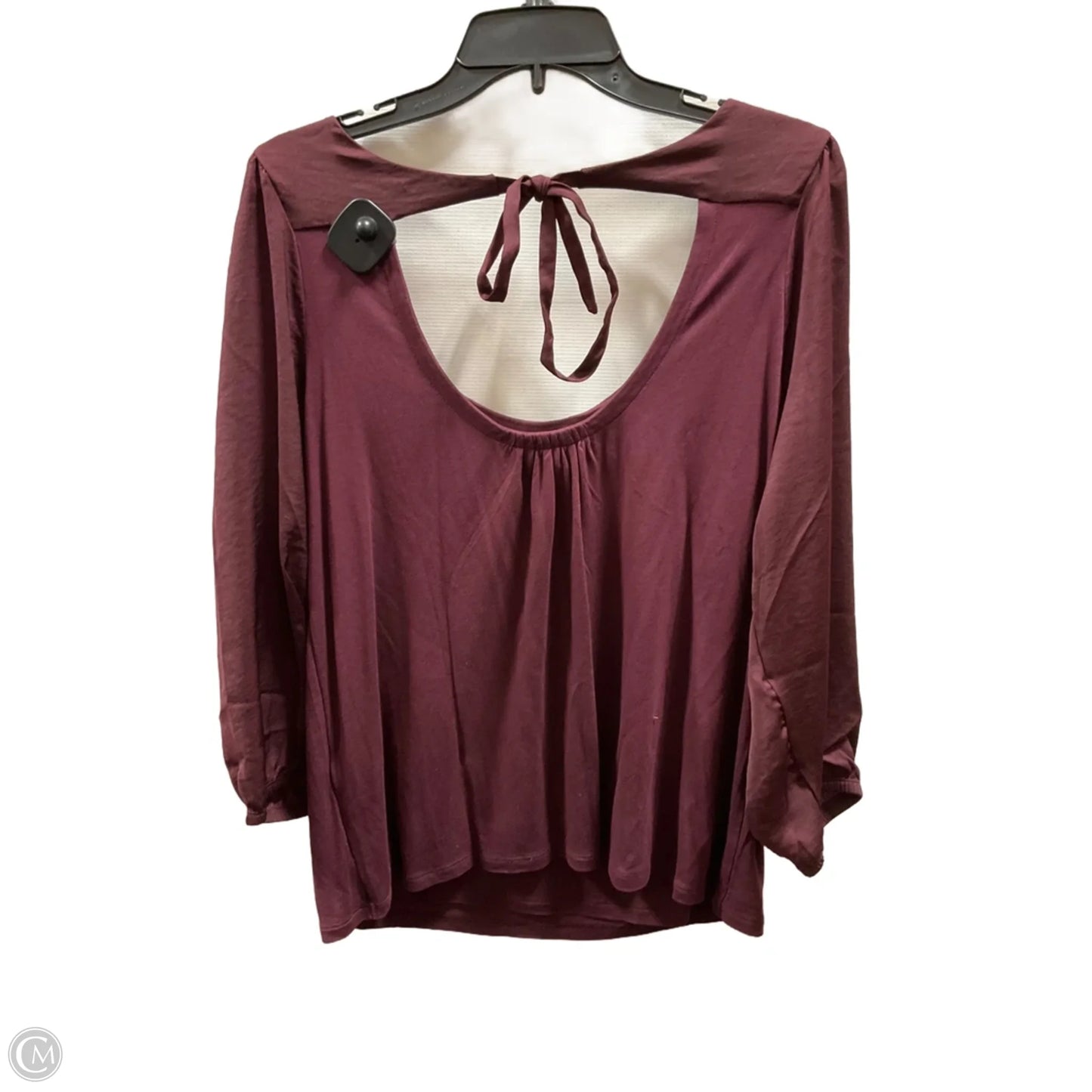 Top Long Sleeve By Banana Republic In Maroon, Size: S