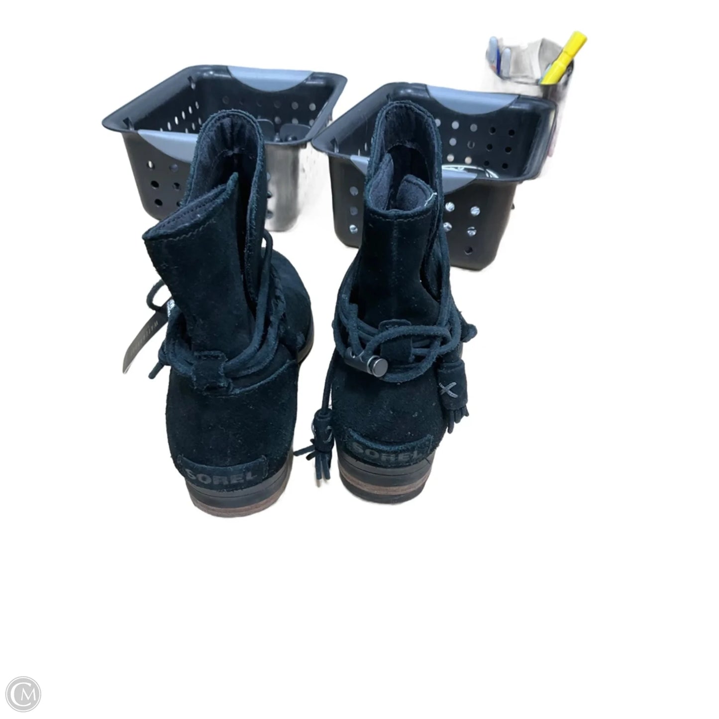 Boots Ankle Heels By Sorel In Black, Size: 8