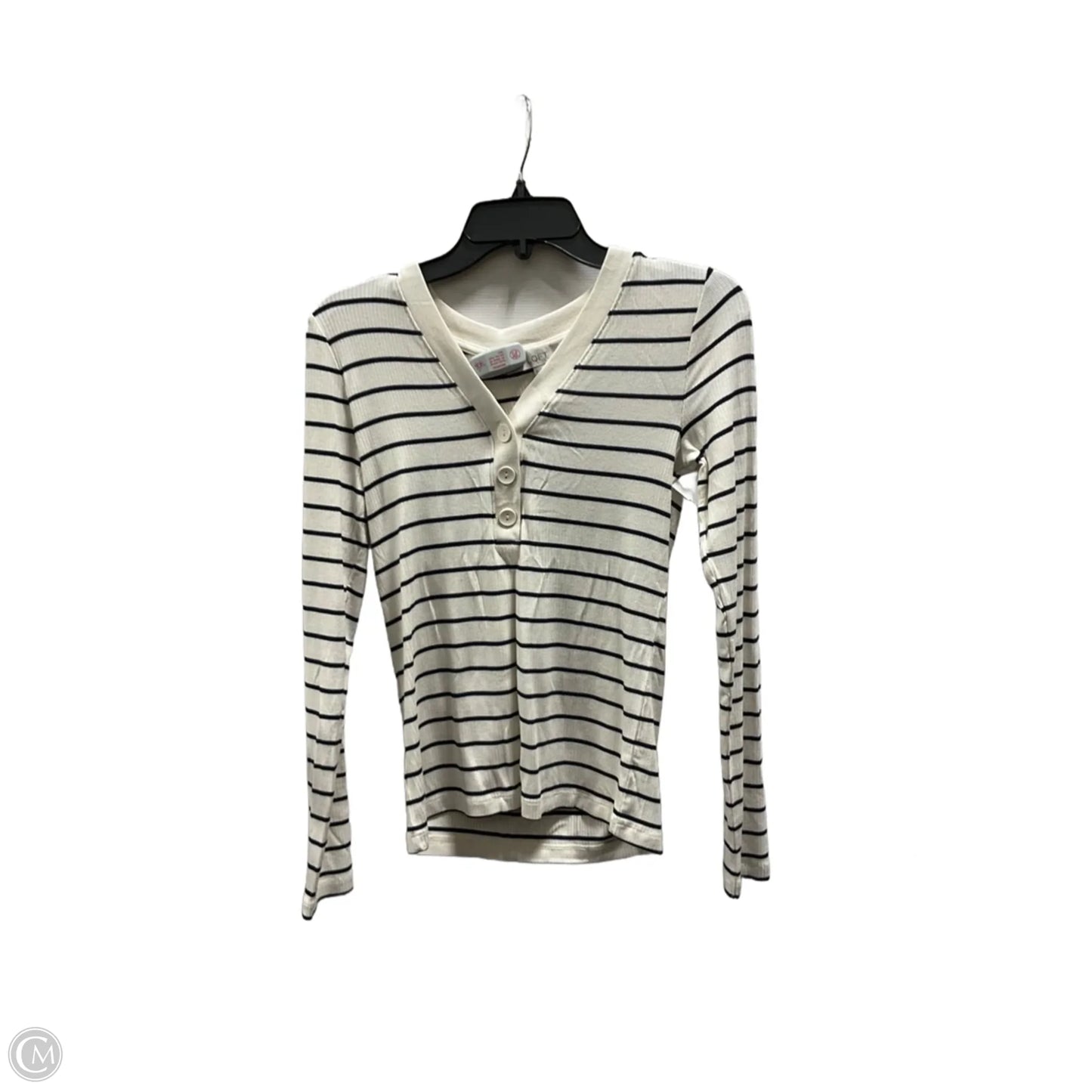 Top Long Sleeve By Loft In White, Size: S