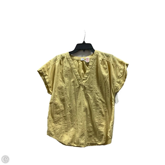 Top Short Sleeve By Gap In Yellow, Size: L