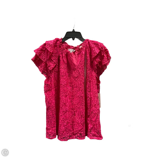 Top Short Sleeve By Nanette By Nanette Lepore In Pink, Size: Xl