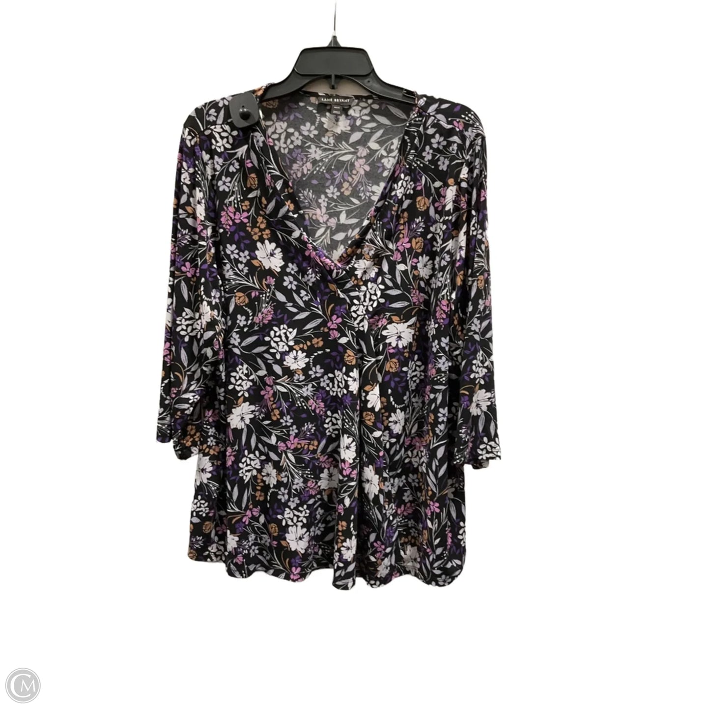 Top 3/4 Sleeve By Lane Bryant In Purple, Size: 1x