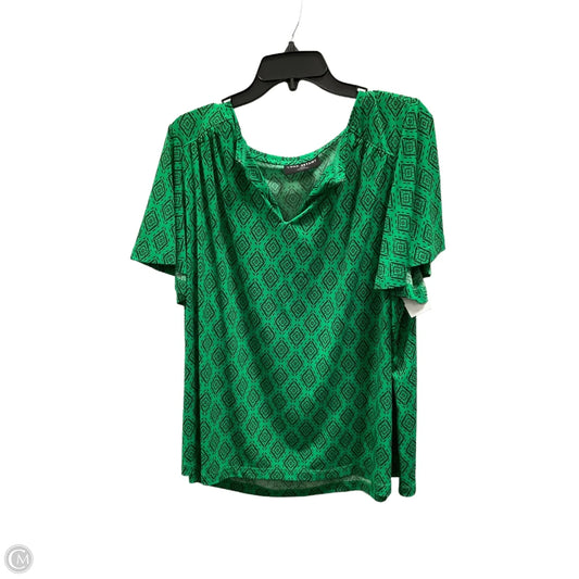 Top Short Sleeve By Lane Bryant In Green, Size: 1x