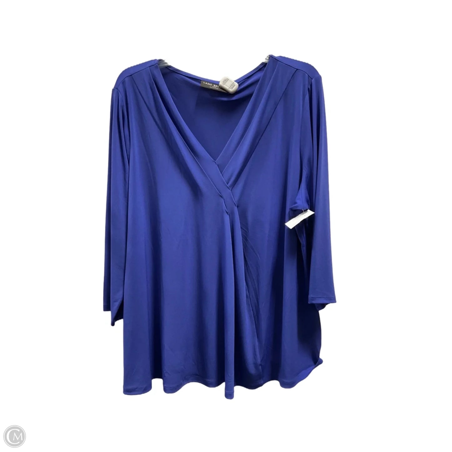 Top 3/4 Sleeve By Lane Bryant In Blue, Size: 1x