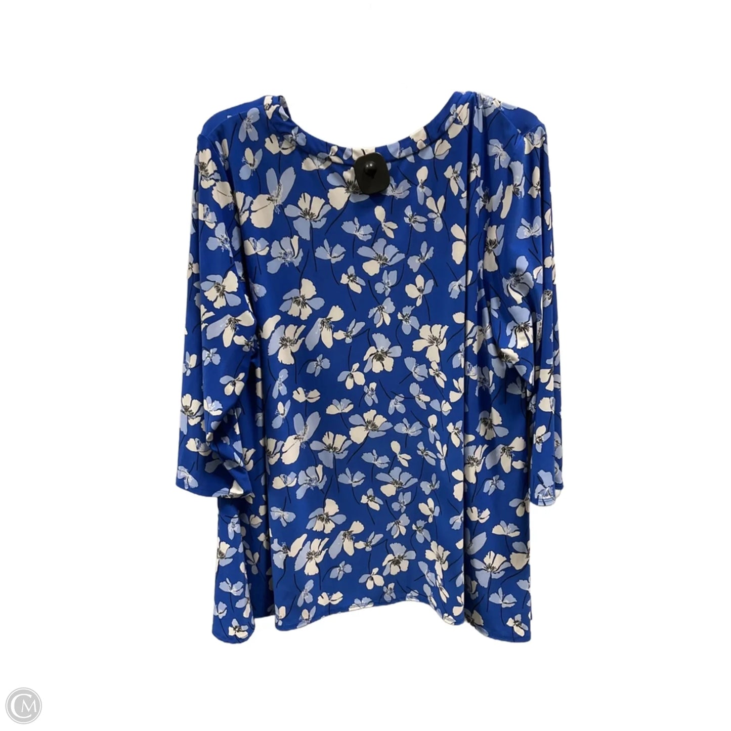 Top 3/4 Sleeve By Anne Klein In Blue, Size: 2x