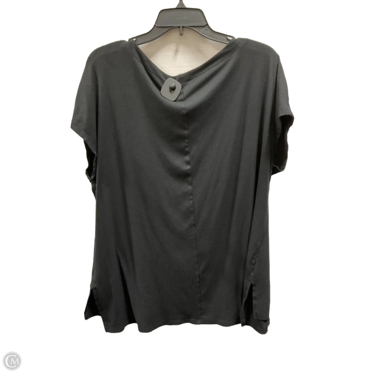 Top Short Sleeve Basic By Lane Bryant In Black, Size: 1x