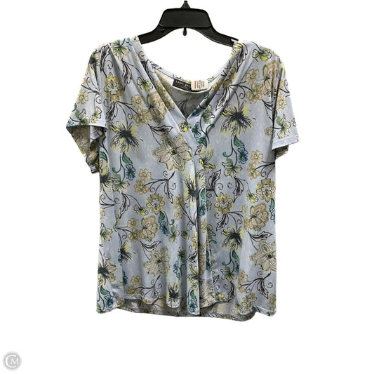 Top Short Sleeve By Lane Bryant In Blue, Size: 1x