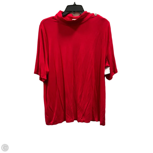 Top Short Sleeve By Talbots In Red, Size: 2x