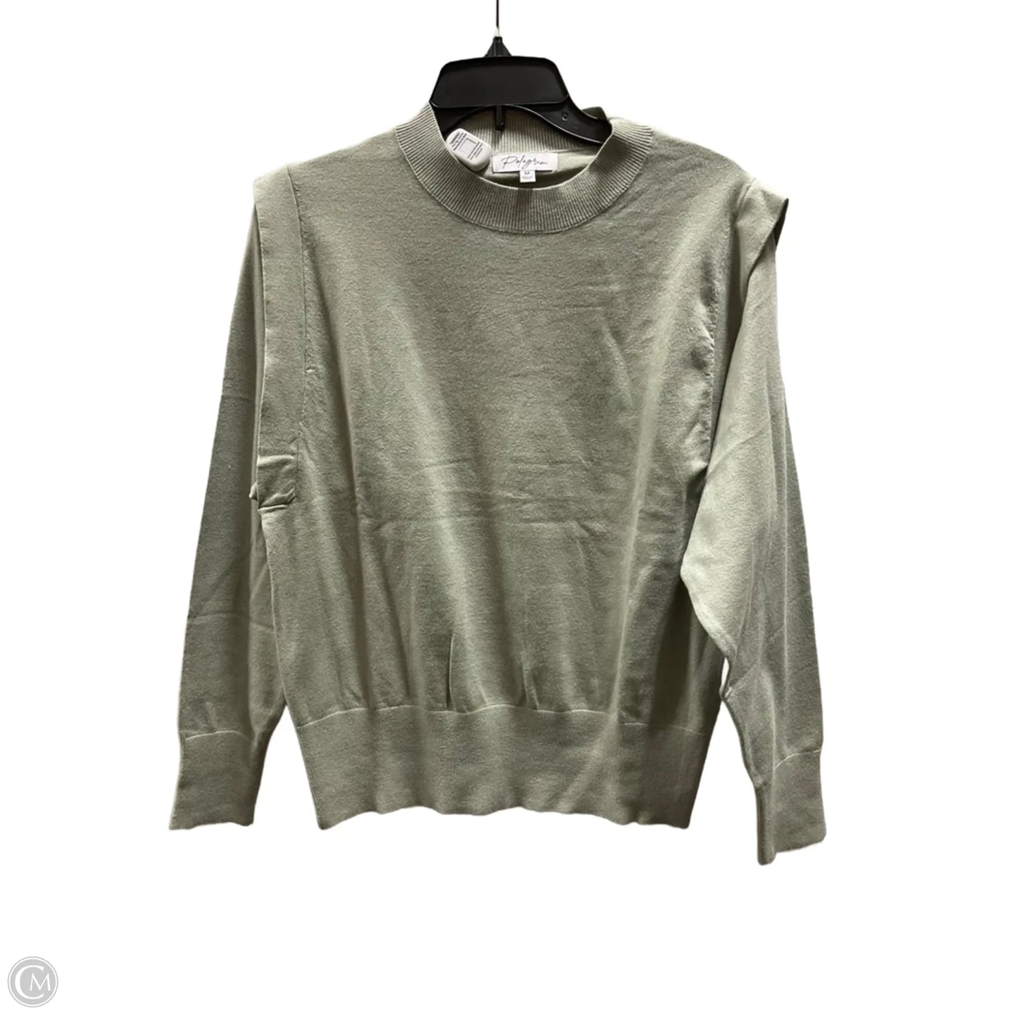 Top Long Sleeve By Polagram In Green, Size: M