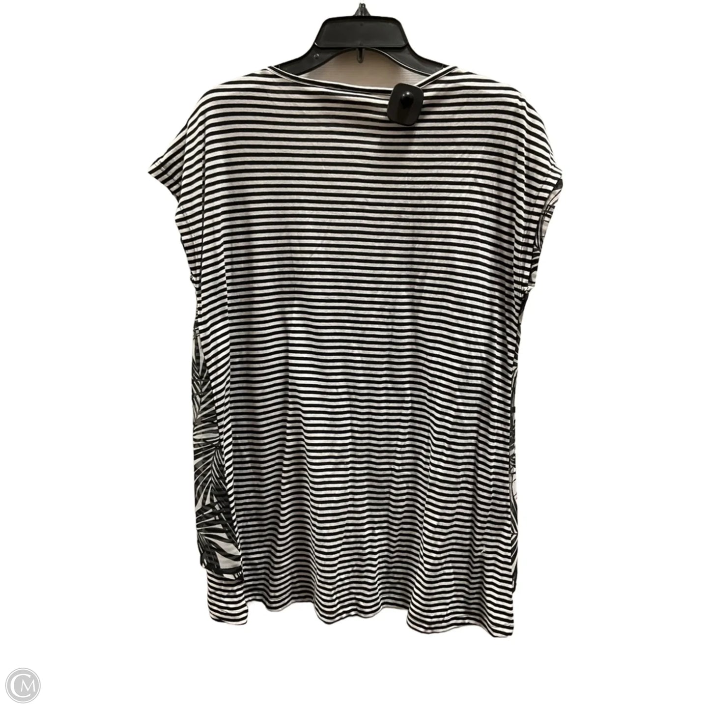 Top Short Sleeve By Chicos In Black, Size: L