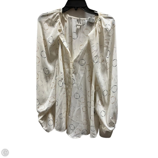 Top Long Sleeve By Worthington In White, Size: 2x