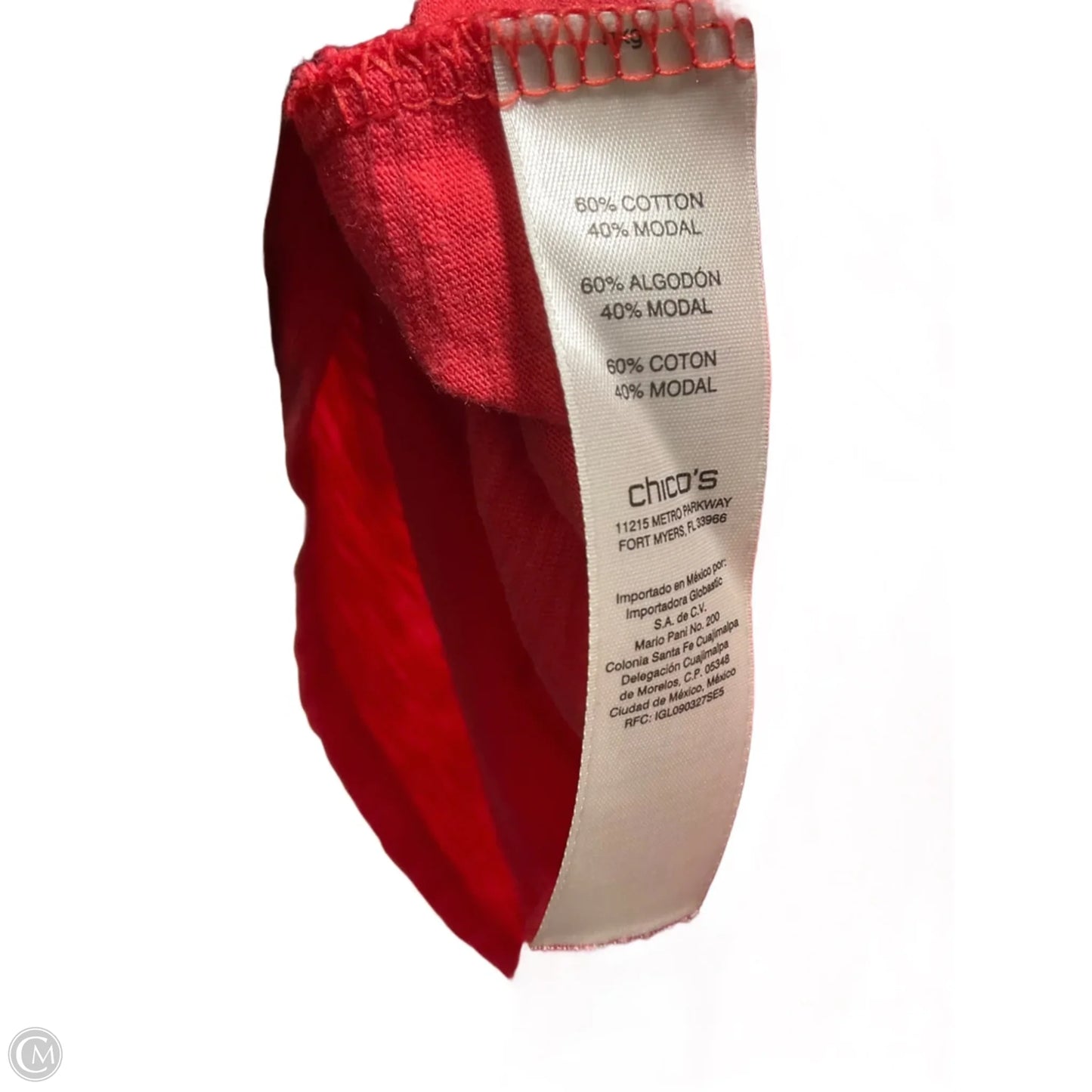 Top Sleeveless Basic By Chicos In Orange, Size: 1x