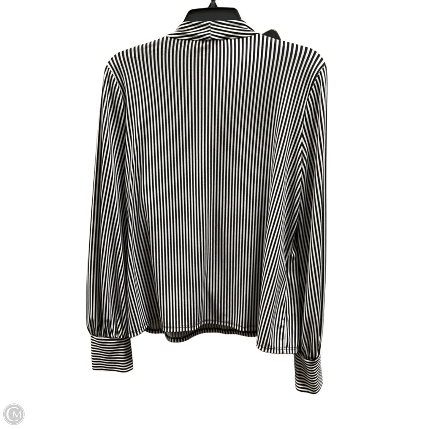 Top Long Sleeve By Adrianna Papell In Black, Size: L