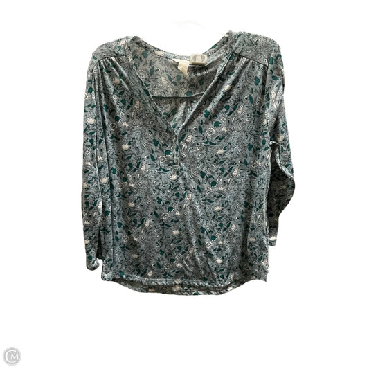 Top Long Sleeve By H&m In Blue, Size: L