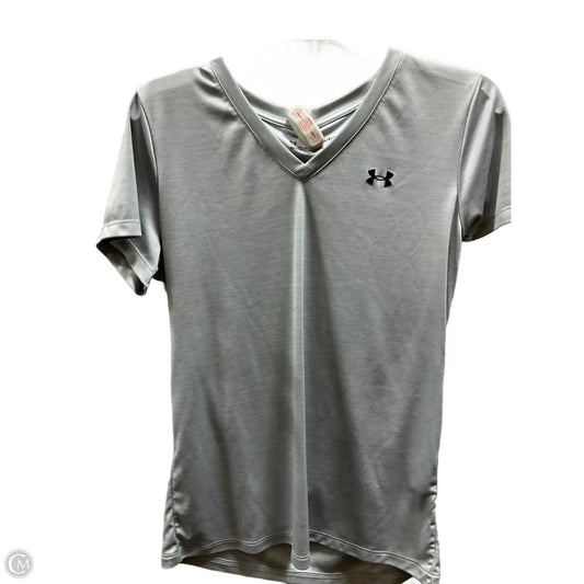 Athletic Top Short Sleeve By Under Armour In Grey, Size: L