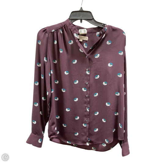 Top Long Sleeve By Loft In Purple, Size: Xs
