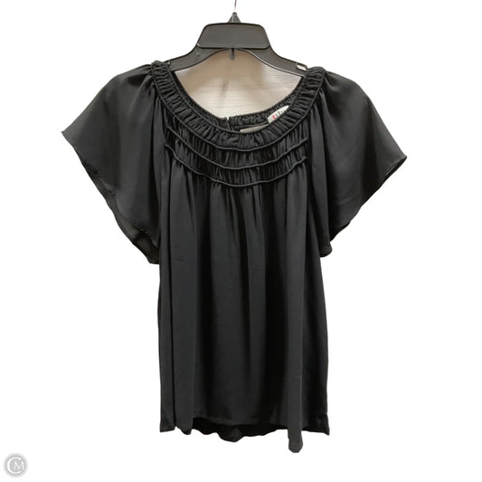 Top Short Sleeve By Loft In Black, Size: Xl