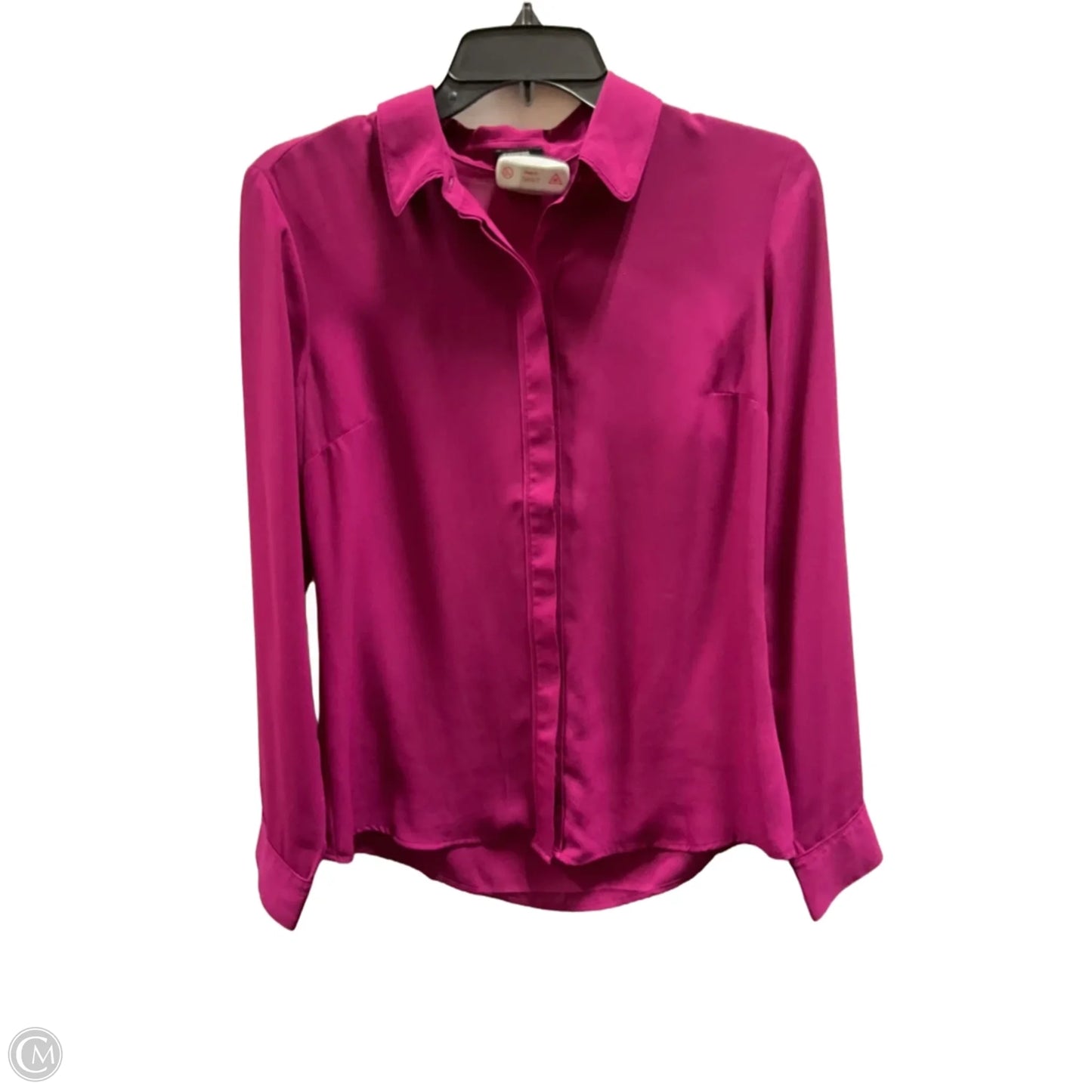 Blouse Long Sleeve By Express In Purple, Size: S
