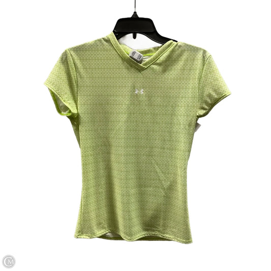 Athletic Top Short Sleeve By Under Armour In Green, Size: L