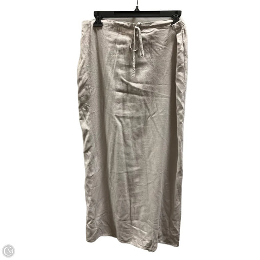 Pants Linen By Happily Grey In Grey, Size: Xl