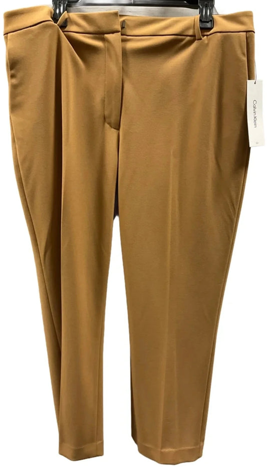 Pants Dress By Calvin Klein In Tan, Size: 16