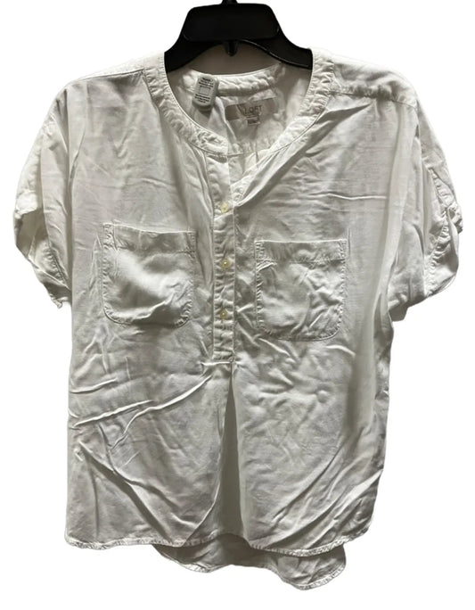 Top Short Sleeve By Loft In White, Size: Xs