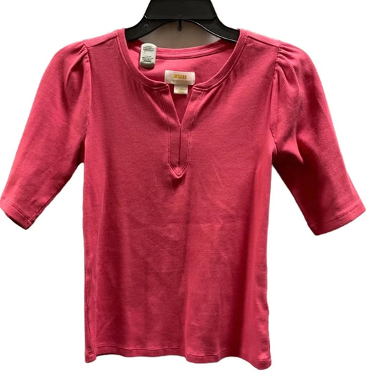 Top Short Sleeve By Maeve In Pink, Size: Xs