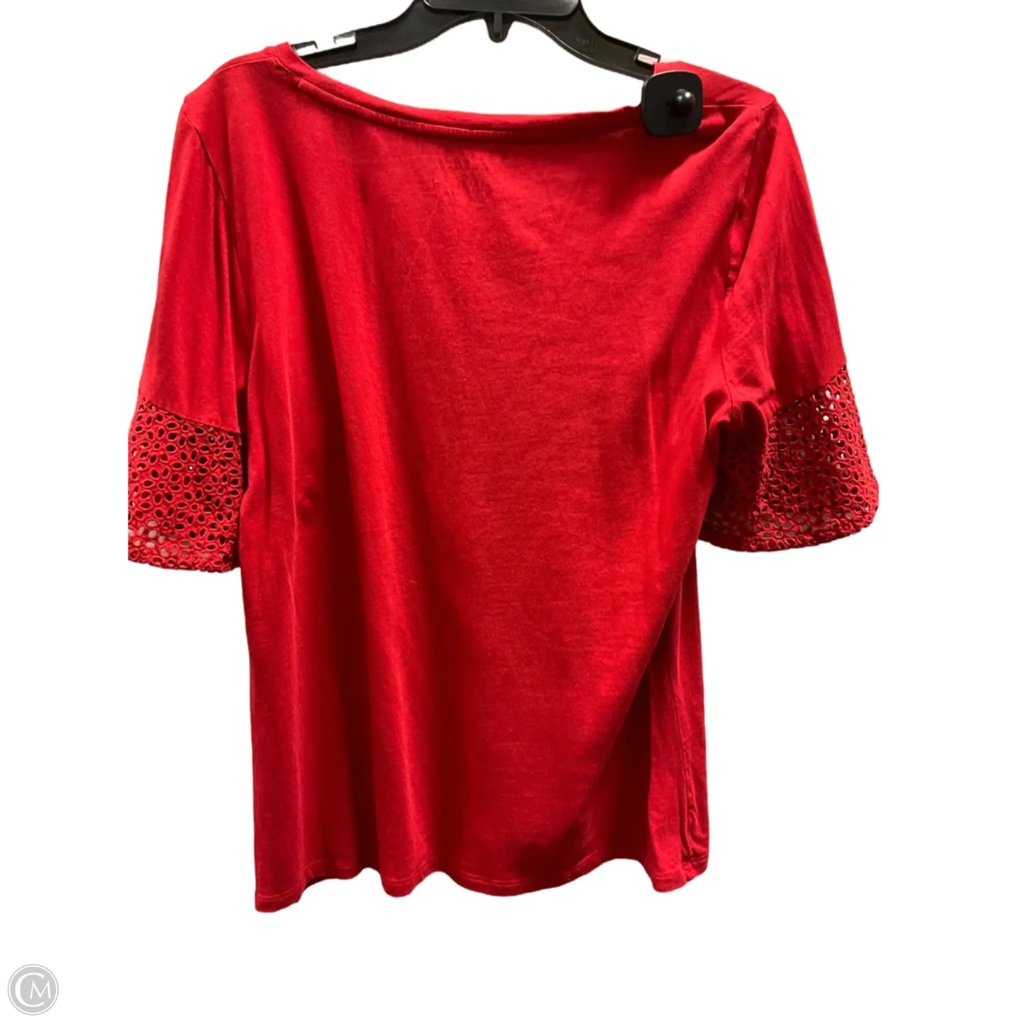Top Short Sleeve By Talbots In Red, Size: L