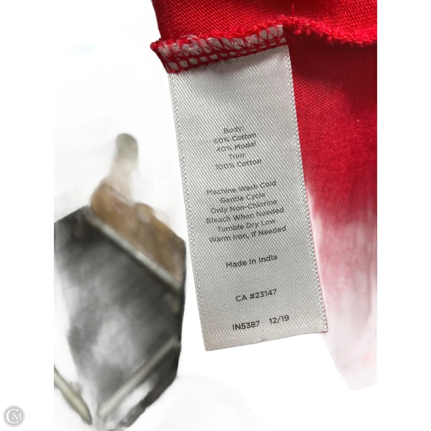 Top Short Sleeve By Talbots In Red, Size: L