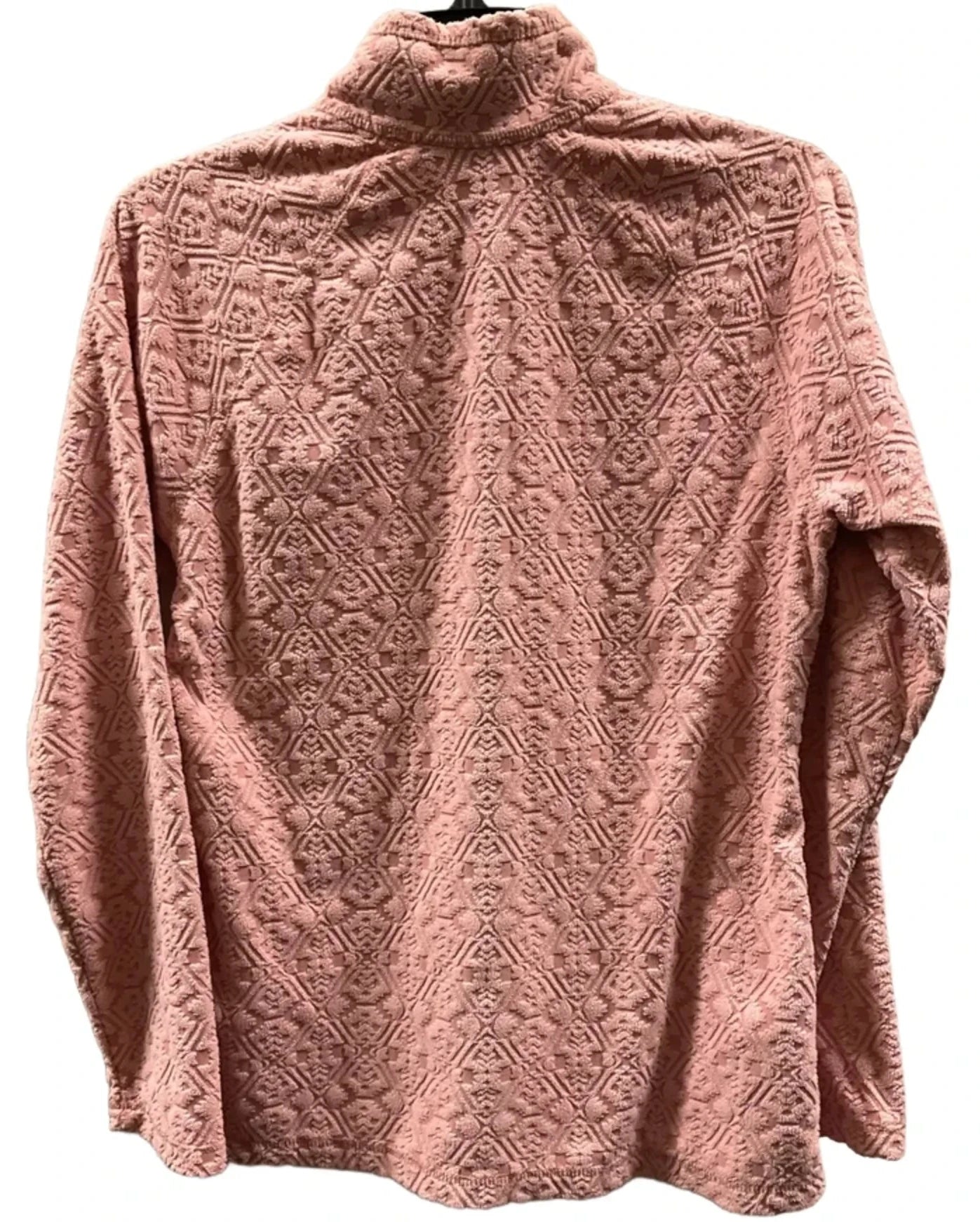 Athletic Top Long Sleeve Collar By Eddie Bauer In Pink, Size: M