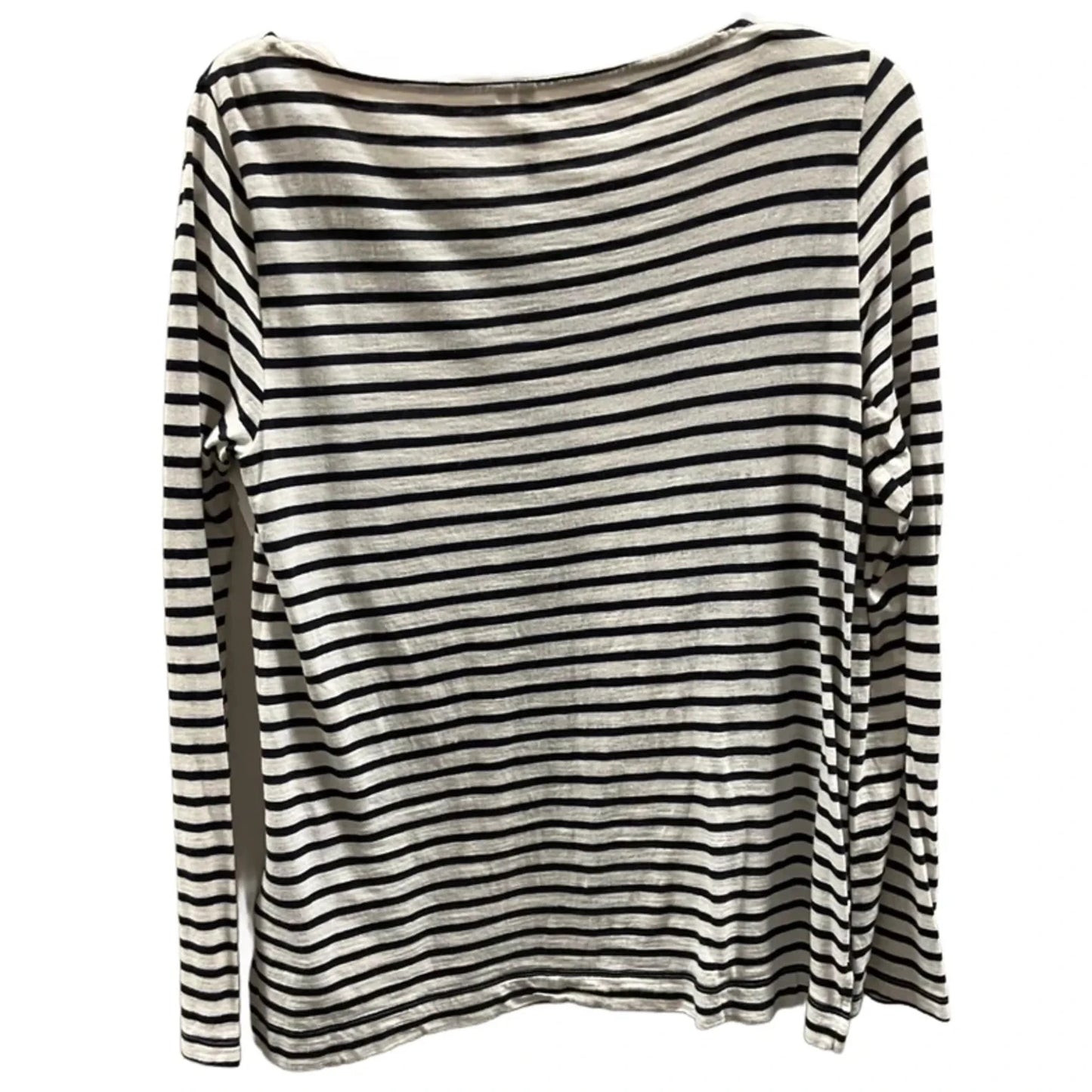 Top Long Sleeve By Banana Republic In Striped Pattern, Size: M