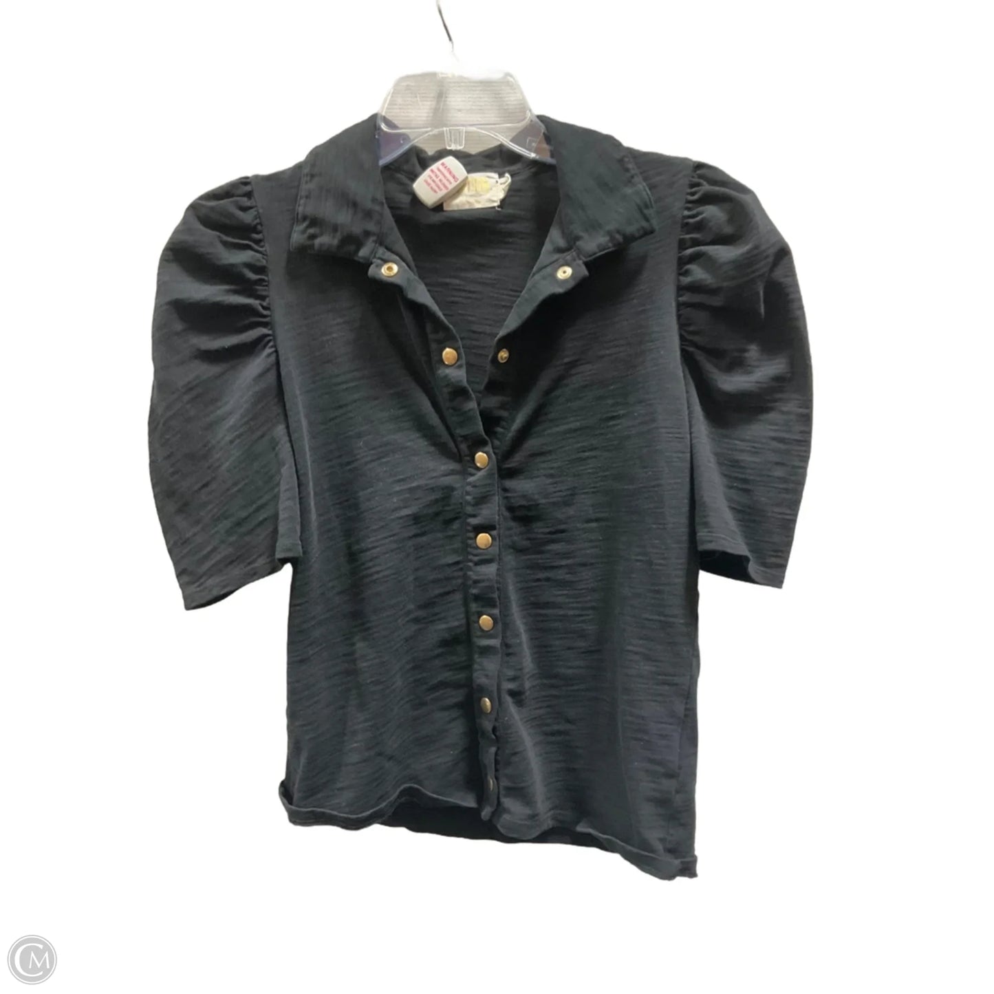 Top Short Sleeve By Nation In Black, Size: S