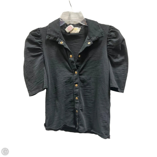 Top Short Sleeve By Nation In Black, Size: S
