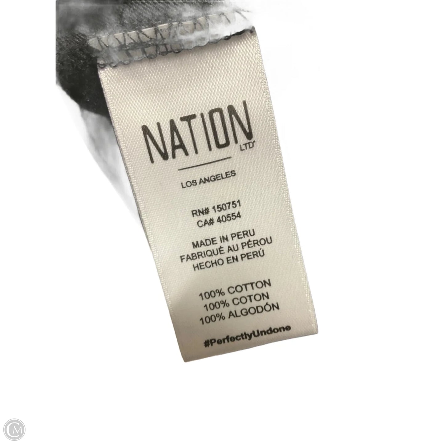 Top Short Sleeve By Nation In Black, Size: S