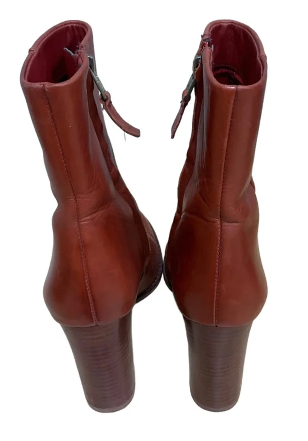 Boots Ankle Heels By Sam Edelman In Red, Size: 5.5