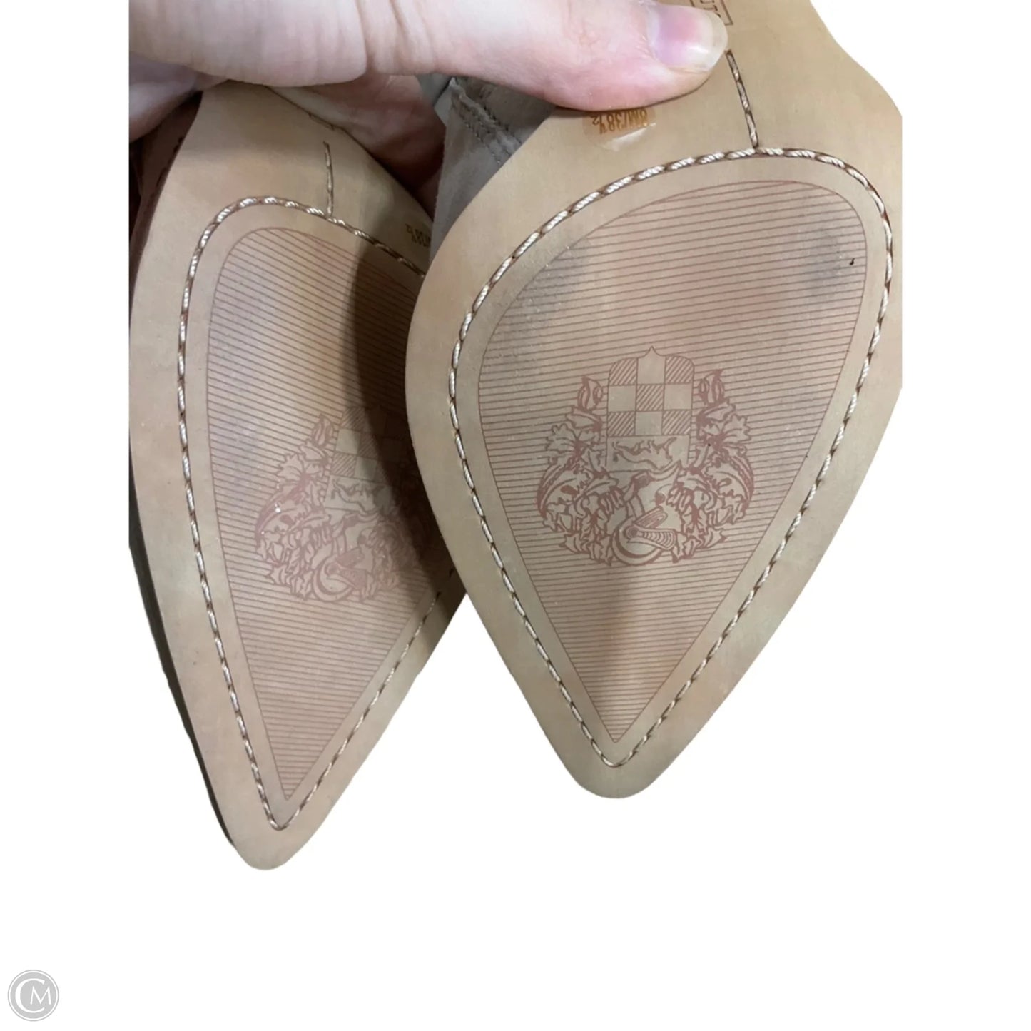 Boots Ankle Heels By Vince Camuto In Taupe, Size: 8