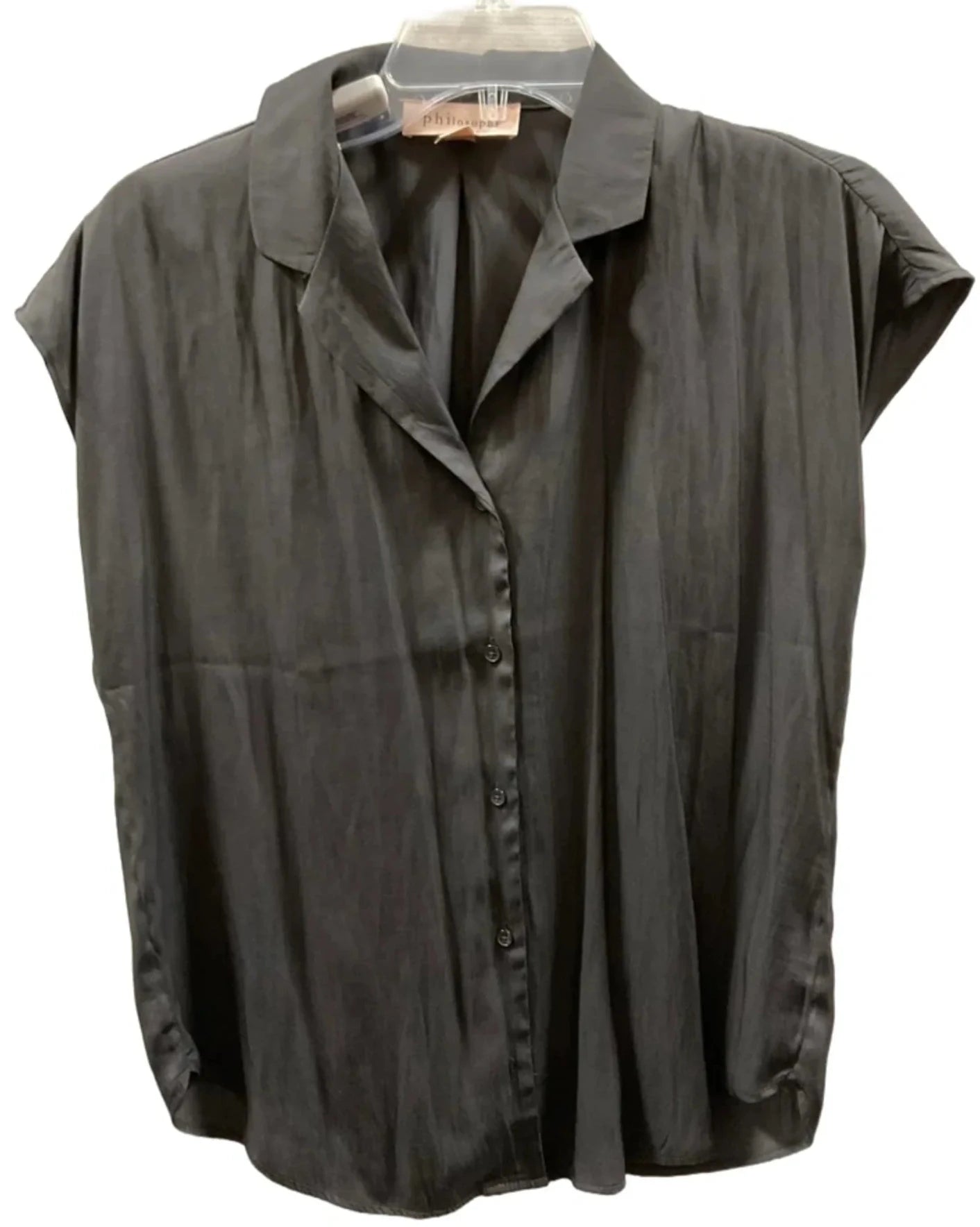 Top Sleeveless By Philosophy In Black, Size: Sp