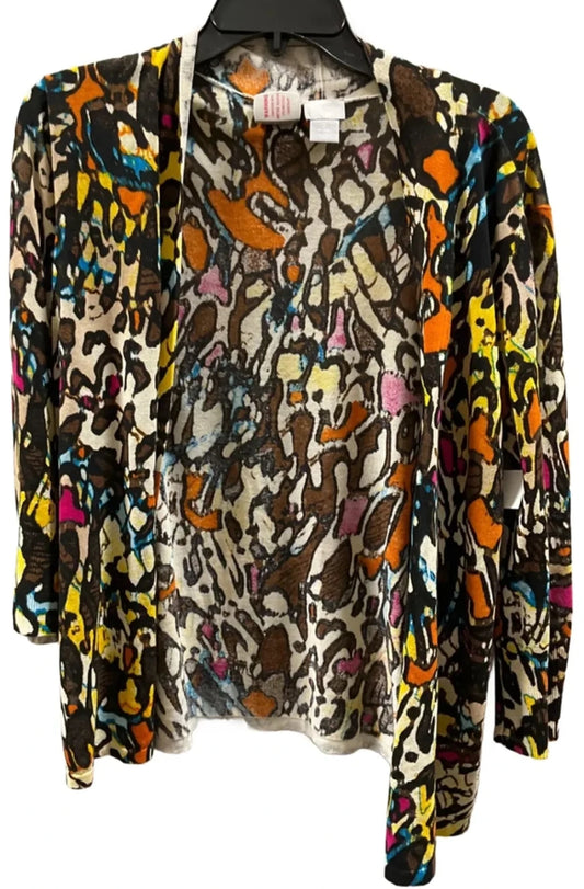 Cardigan By Chicos In Multi-colored, Size: L