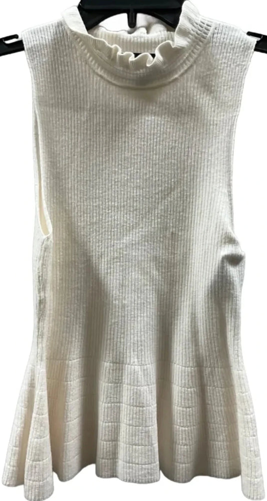 Top Sleeveless By Express In White, Size: Xs