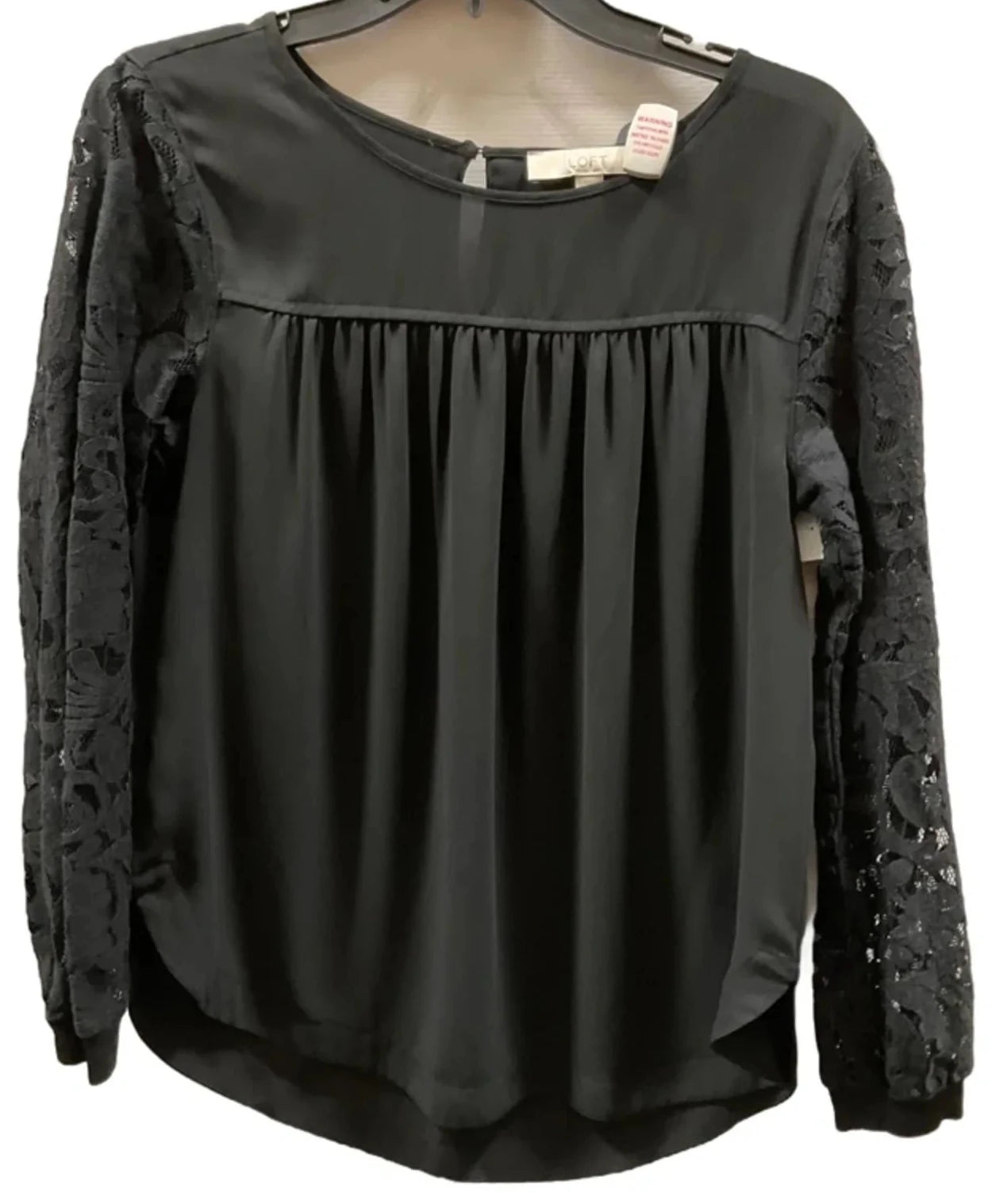 Top Long Sleeve By Loft In Black, Size: S