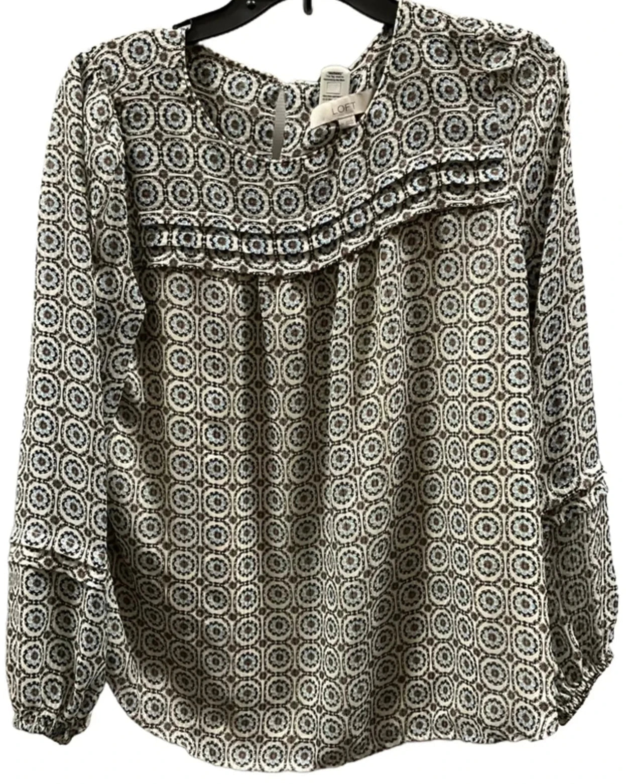 Top Long Sleeve By Loft In Black, Size: S