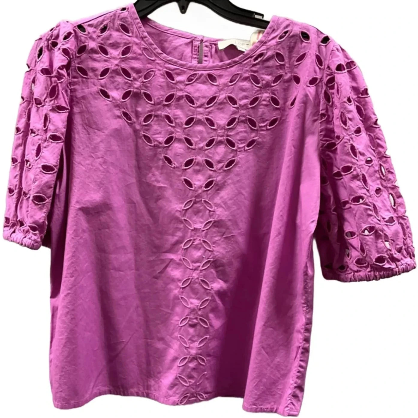 Top Short Sleeve By Loft In Purple, Size: S