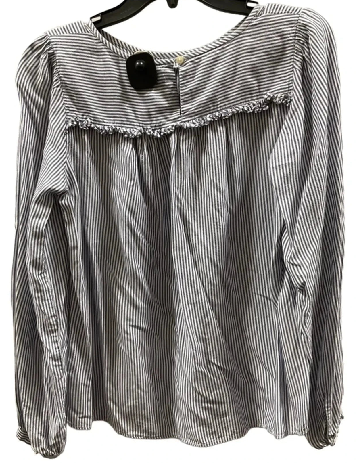 Top Long Sleeve By Loft In Striped Pattern, Size: S