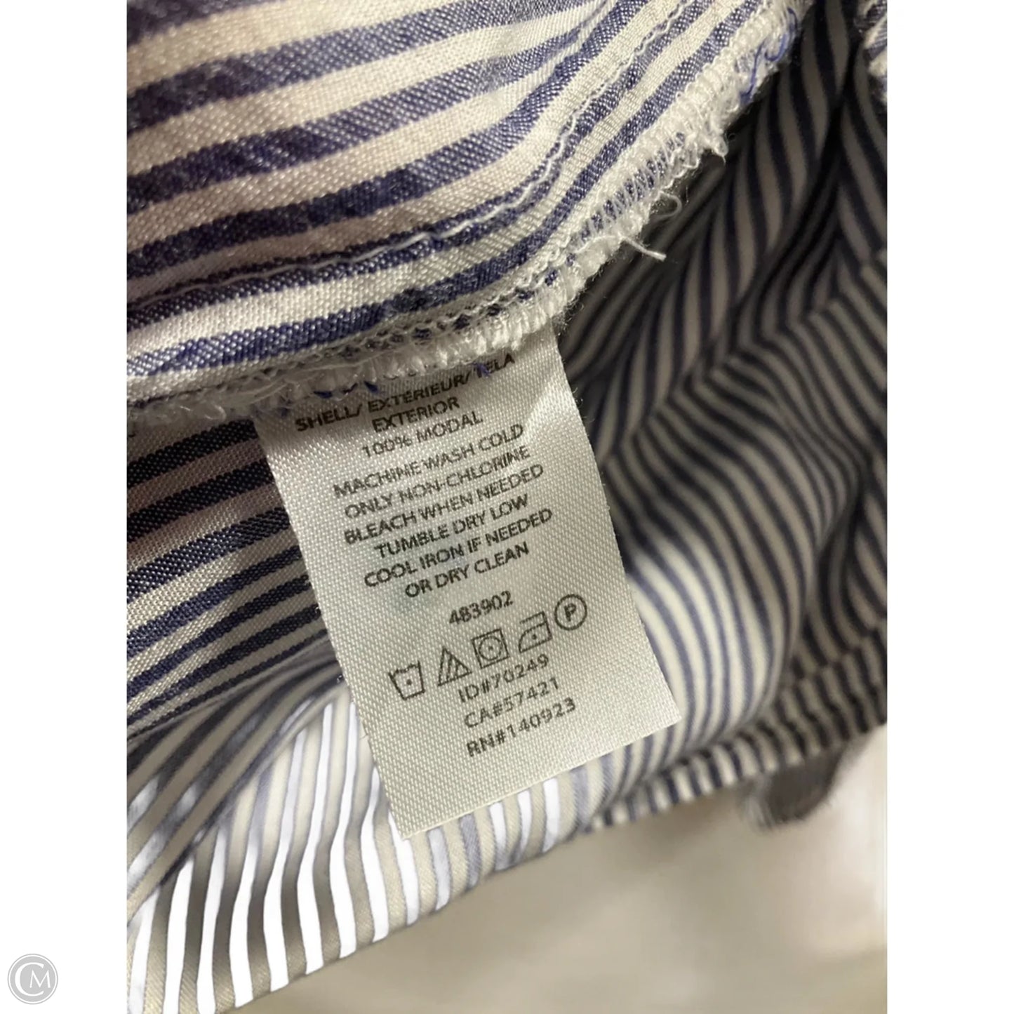 Top Long Sleeve By Loft In Striped Pattern, Size: S