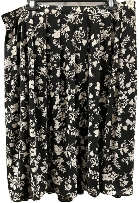 Skirt Midi By Talbots In Black, Size: 18