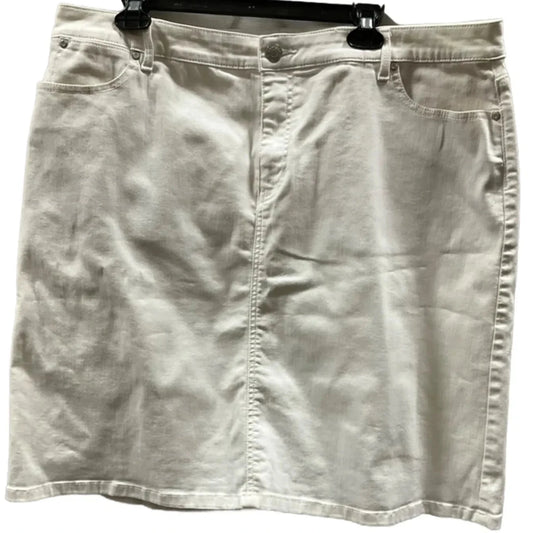 Skirt Midi By Talbots In White, Size: 16