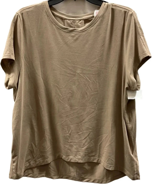 Athletic Top Short Sleeve By Athleta In Taupe, Size: M