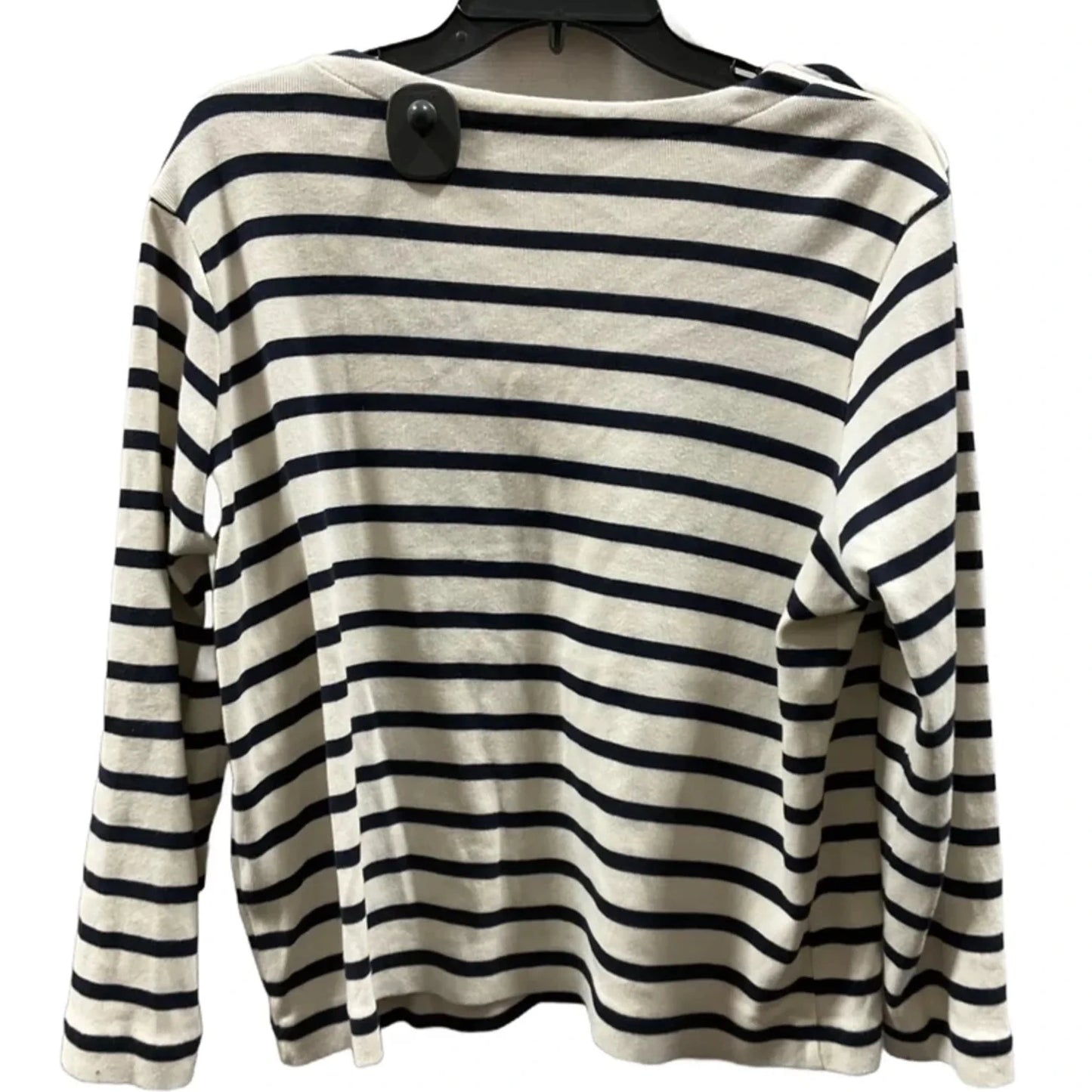 Top Long Sleeve By Chicos In Striped Pattern, Size: L