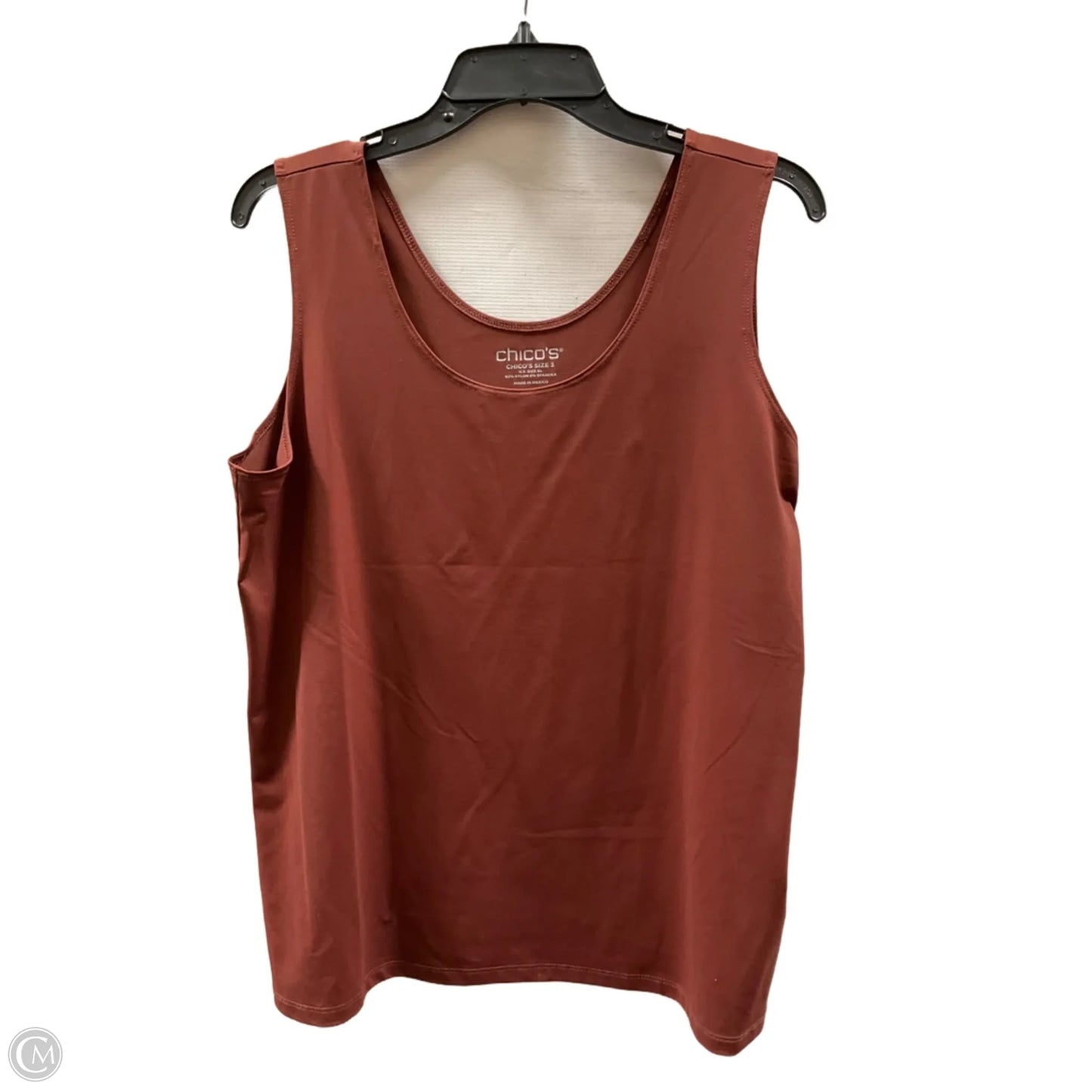 Top Sleeveless Basic By Chicos In Brown, Size: Xl